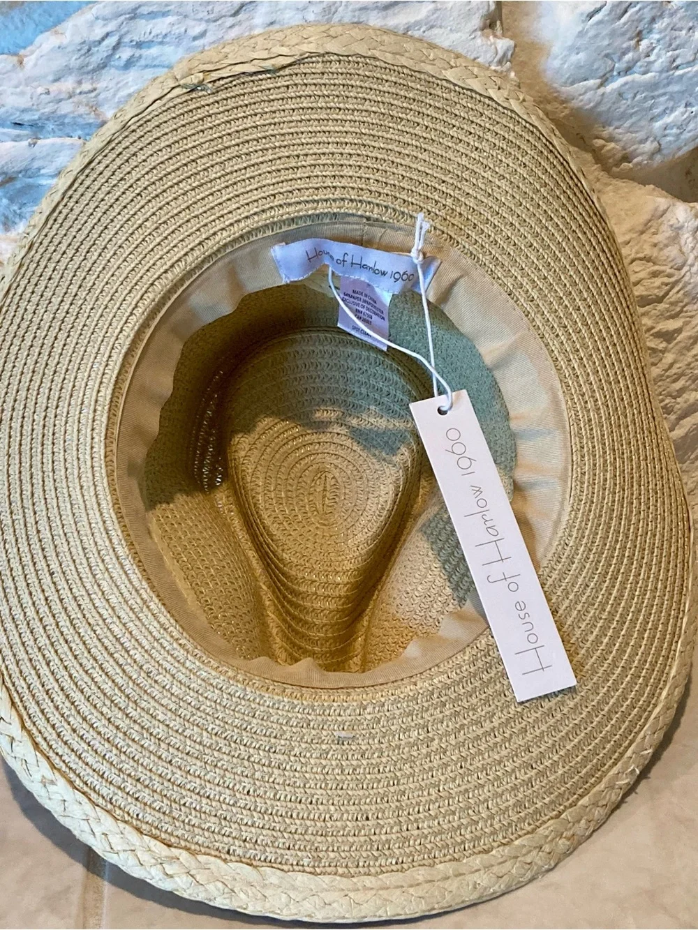 NWT House of Harlow 1960 Straw Sun Hat - Natural Tan